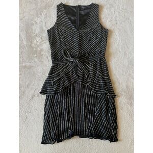 Parker Black Women's Size 6 Beaded Dress‎ Party Cocktail Sleeveless